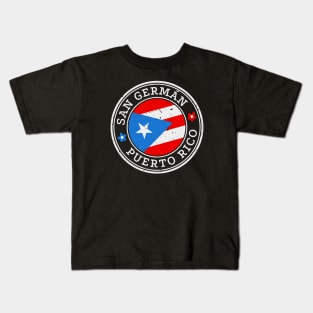 San Germán Puerto Rico Puerto Rican Pride Flag Kids T-Shirt